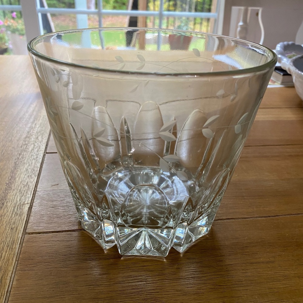 Princess House Crystal Ice Bucket / Bowl Heritage Vintage